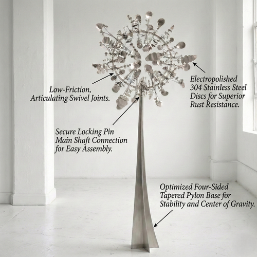 Mark Reilly Design 80-Inch Kinetic Wind Sculpture